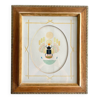 Egyptian scarab frame