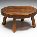 Brutalist Folk Art Coffee Table, France, 19th Century