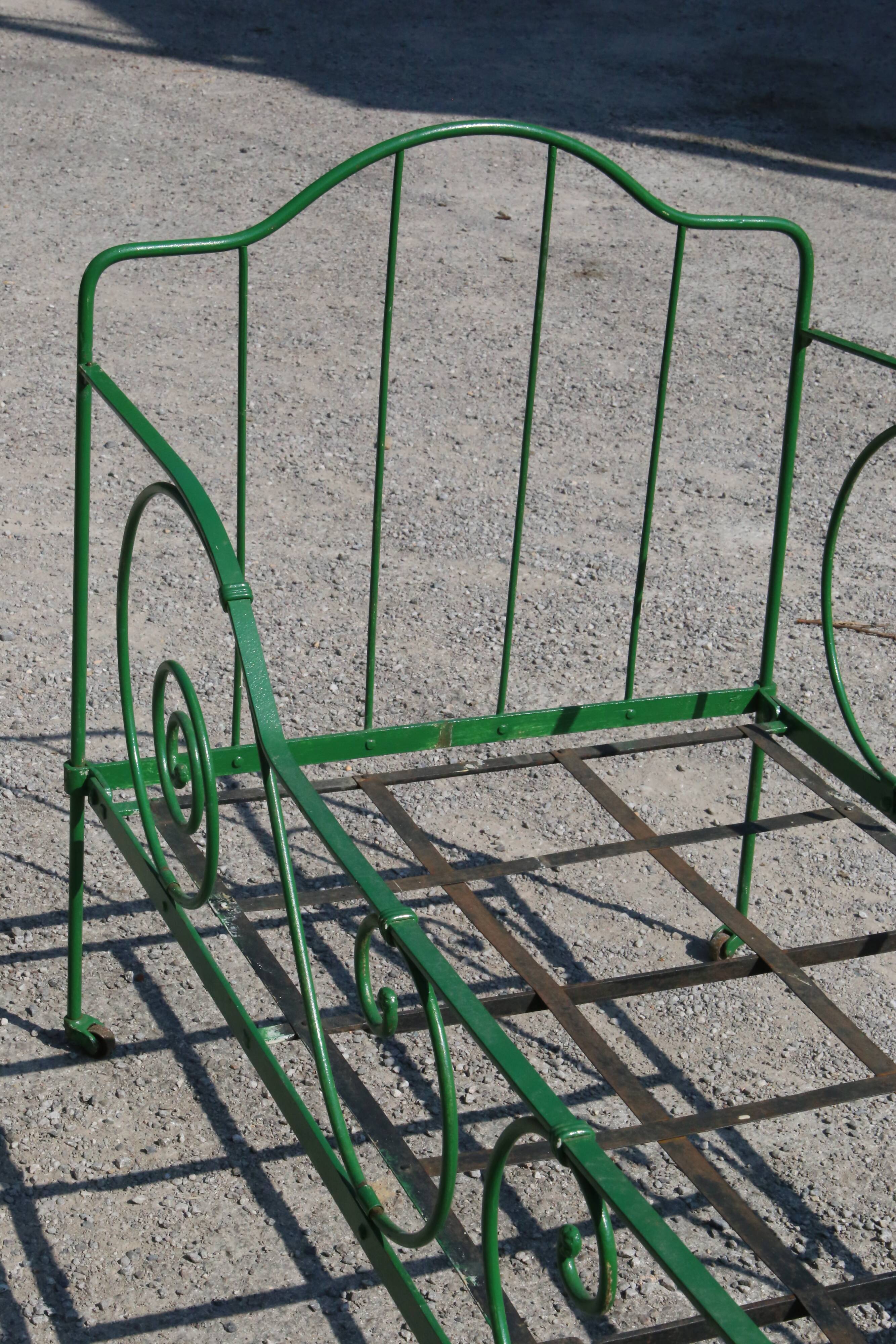 Antique metal bed, vintage