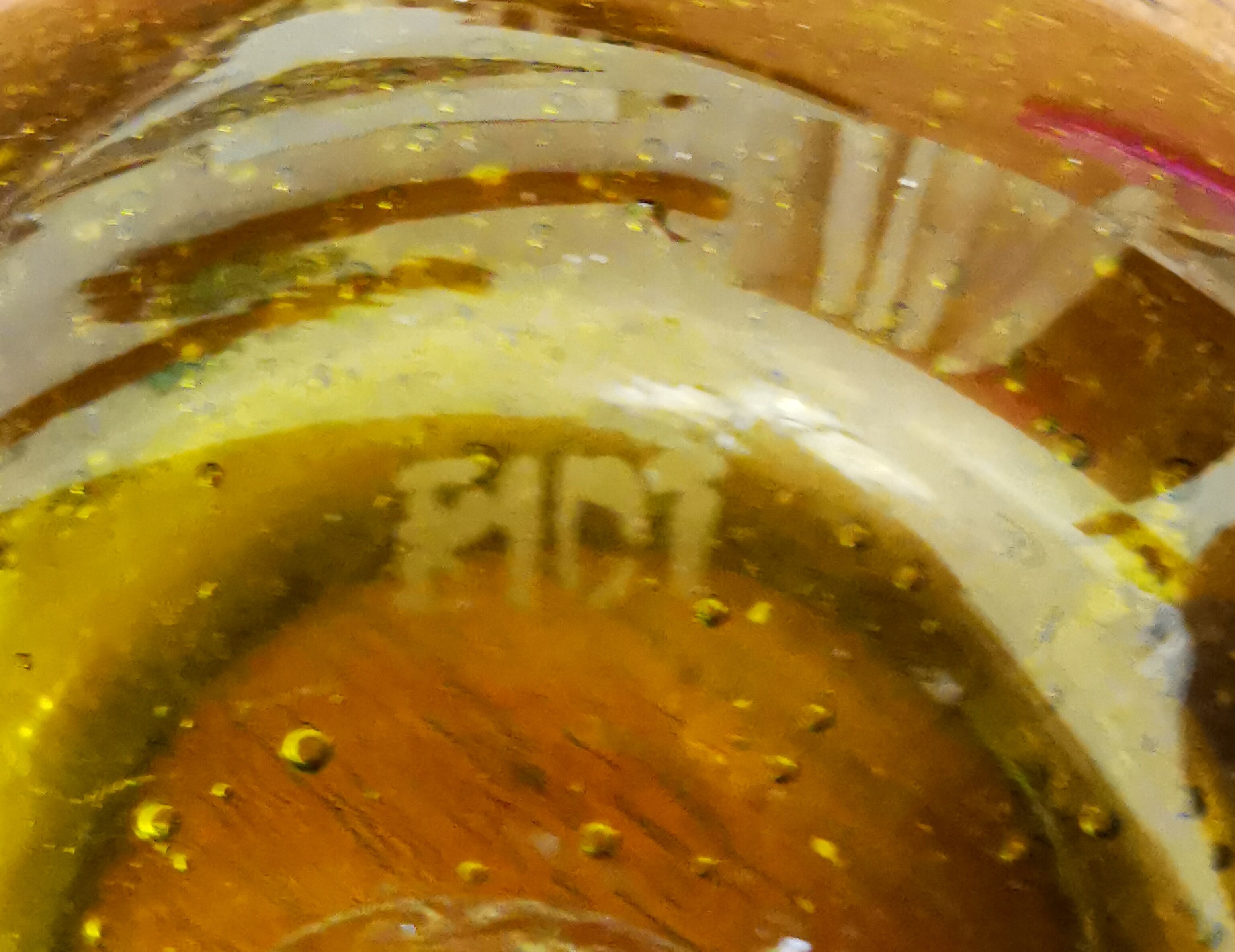 Vintage mortar and pestle from the glassworks of Biot 70s