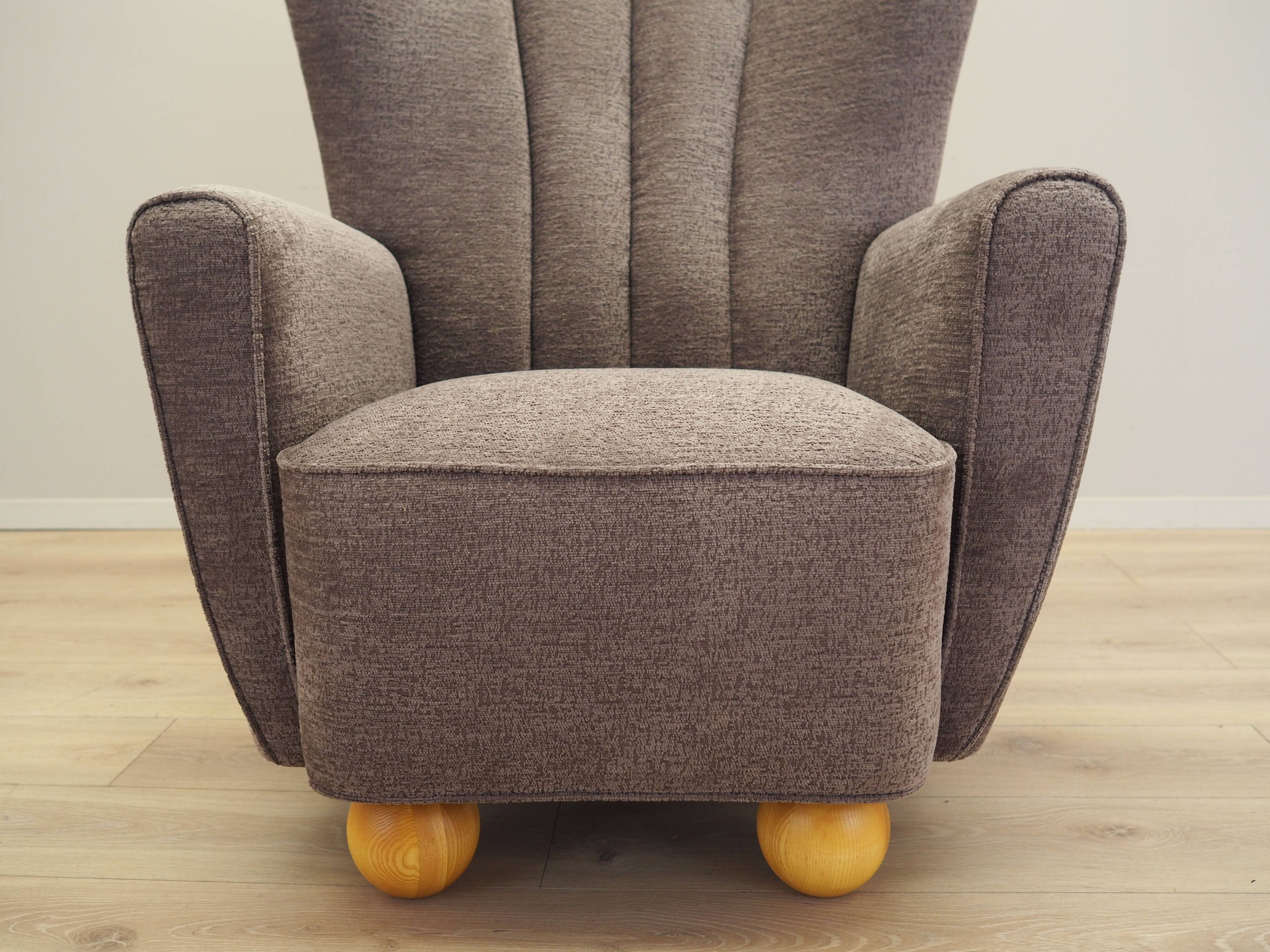 Grey armchair, Scandinavian design, production: Denmark