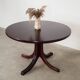 Round mahogany table, Danish design, 1970s, made in Denmark.