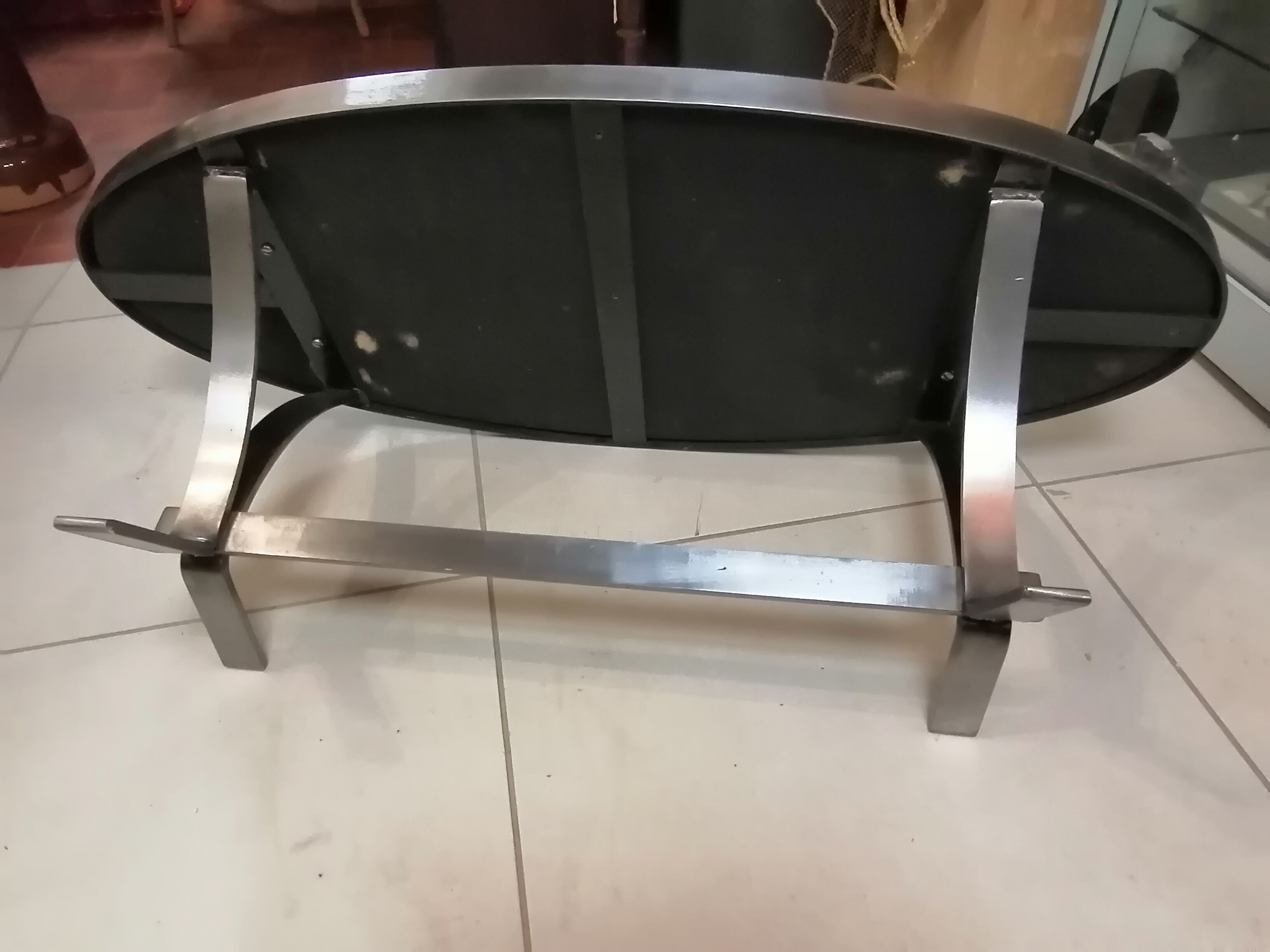 Vintage ceramic steel coffee table