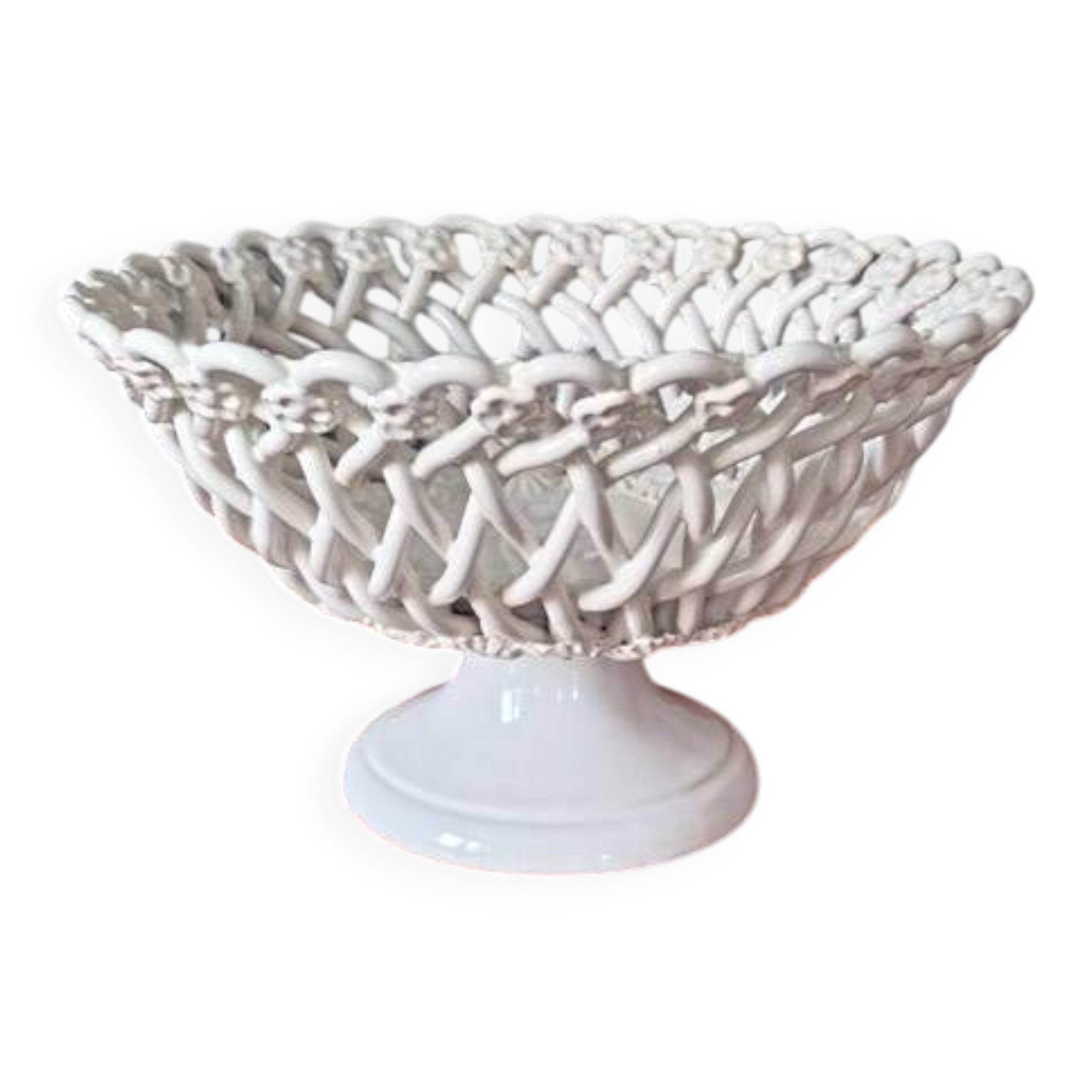 Openwork ceramic vase — Maison Pichon, Uzès (signed)