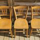 5 chaises bistrot vintage luterma en bois clair – fabrication française