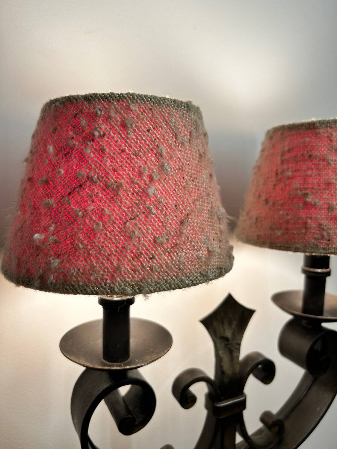 Brutalist wrought iron lamp from the 60s