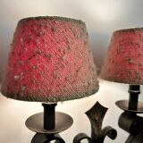 Brutalist wrought iron lamp from the 60s