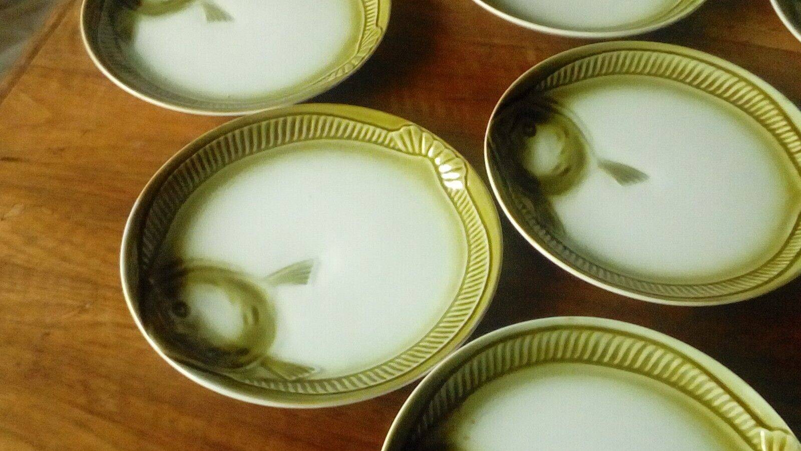 Earthenware fish service Moulin des loups France