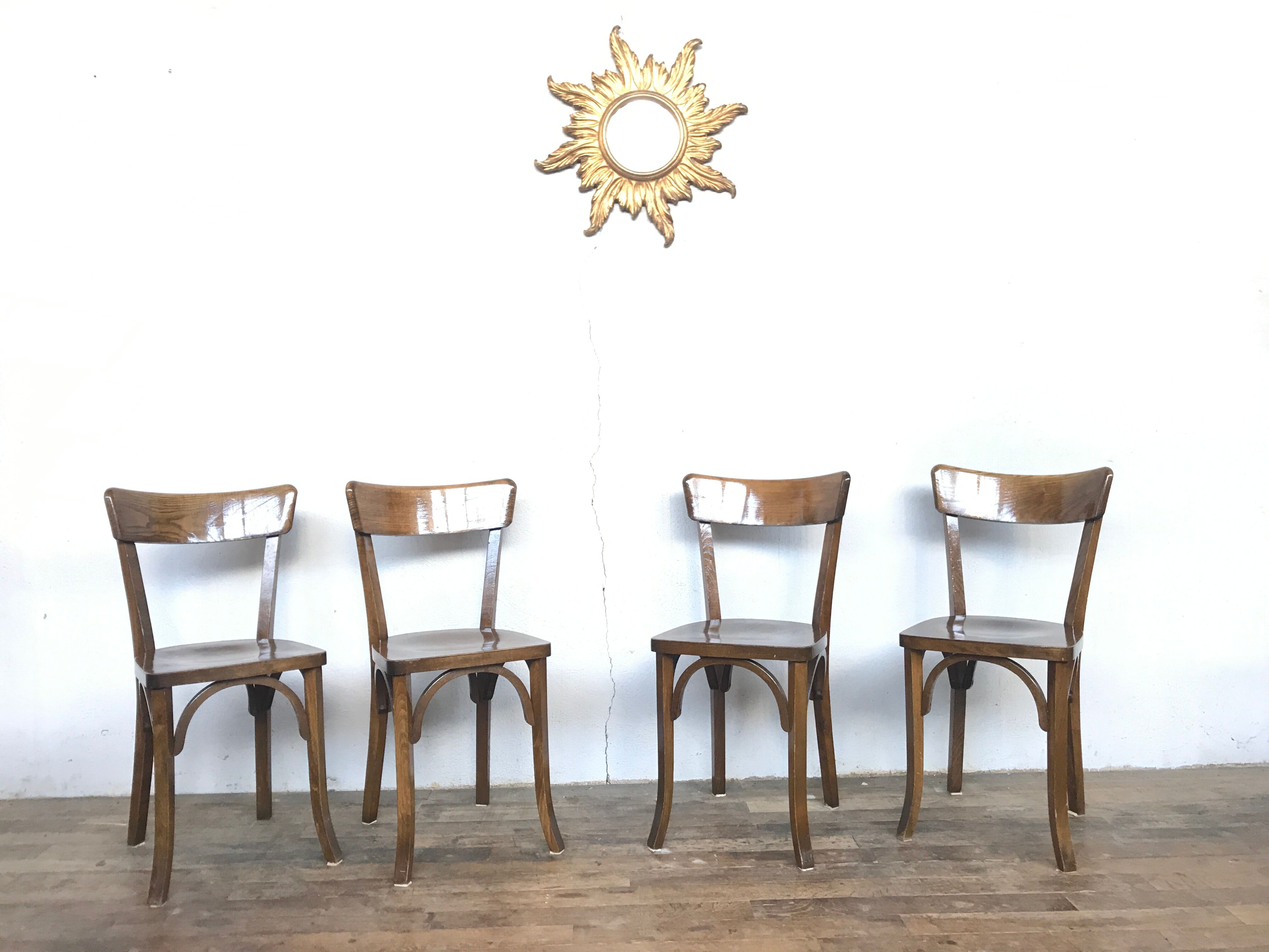 Series of 4 chairs, 1950/1960