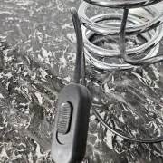 Table lamp "Spiral" Space Age style in chrome steel – 1990s