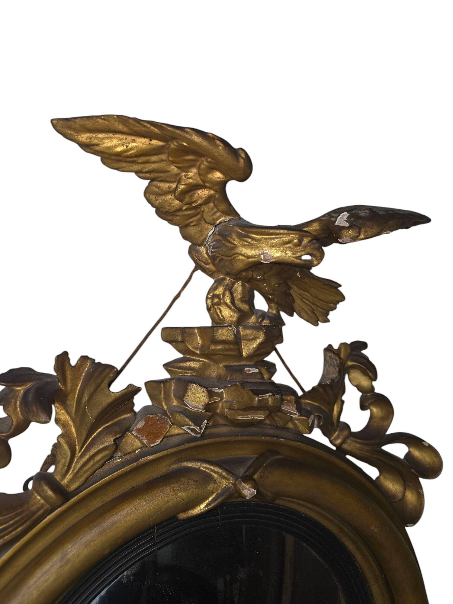 NAPOLEON III Style Witch Mirror With Tassel Candle Holders