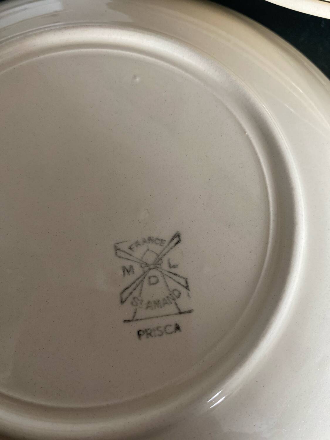 4 Saint Amand dessert plates, Prisca flowers model