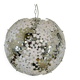 Suspension design forme sphere de fleurs pixelisées  chromée