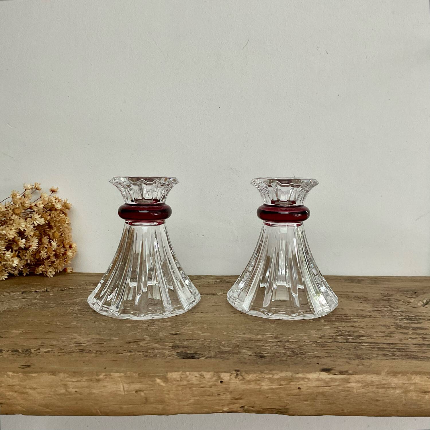 Pair of crystal candlesticks from Arques