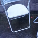 Two 80's folding chairs studio gp