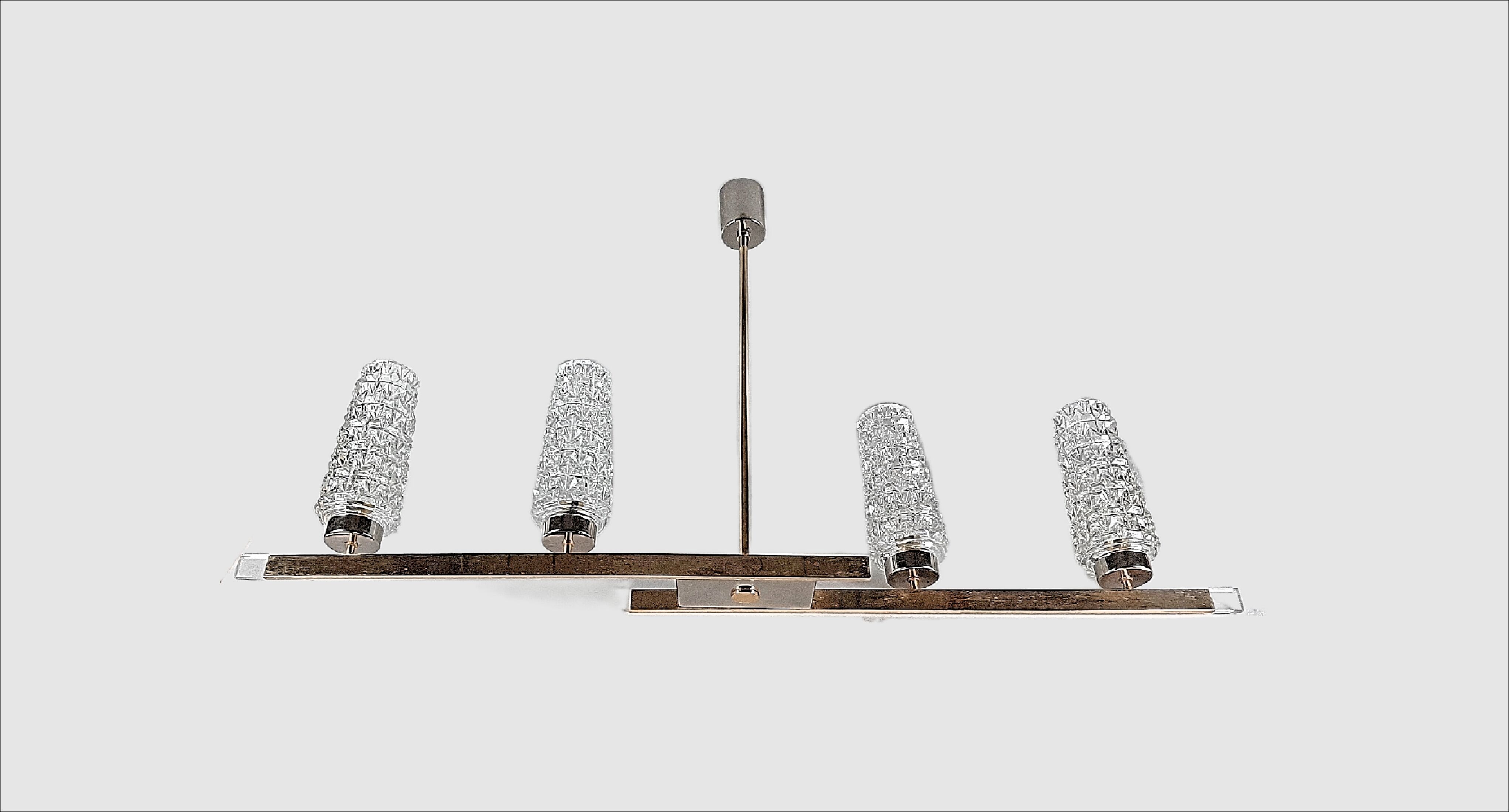 Chandelier mid century modern geometric shape 1 meter long