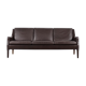 Mid-Century Modern Vintage Danish 3-seater Chocolate Leather Sofa, 1960s