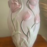 Barbotine tulip vase