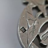 Large Silver Metal and Bois D'Amourette Fish Service Cover