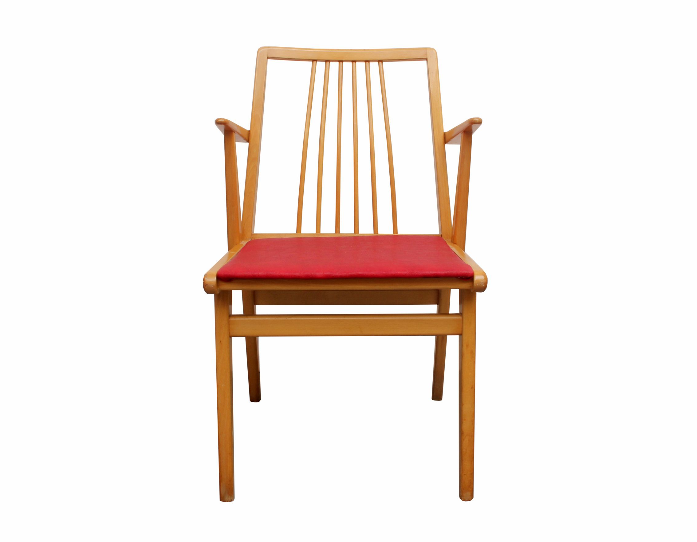 Fauteuil des années 1950 en bois de hêtre