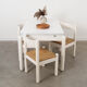 White extendable table, Italian design, 1980s, made in Italy