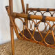 Bamboo and rattan magazine rack, 1960s