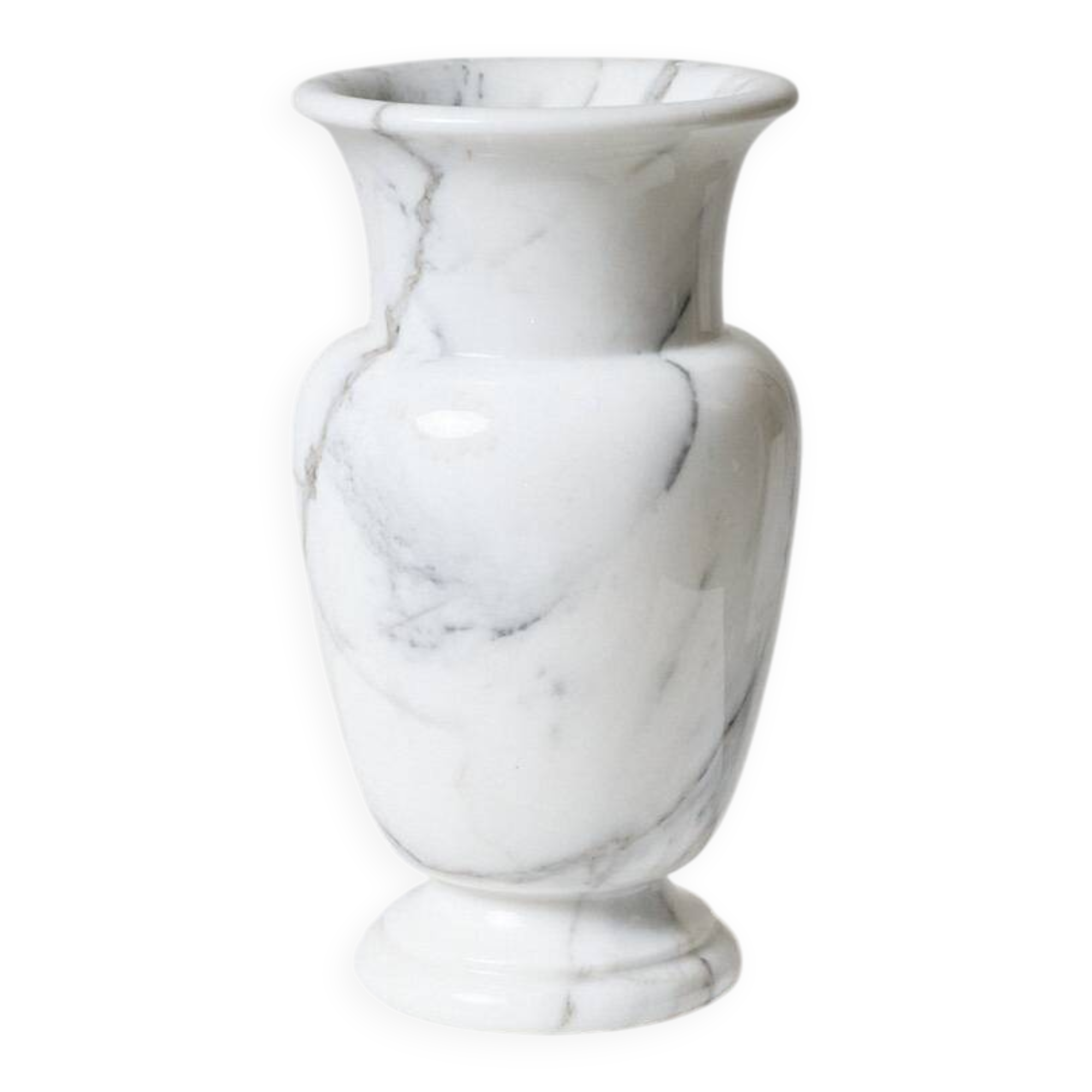 White carrara marble vase, 1970s