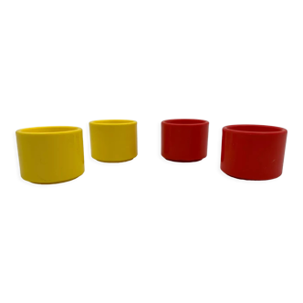 4 vintage egg cups sitap france, 1970s