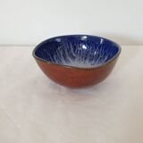 Glazed ceramic bowl / cup Blue interior Signed Alésia