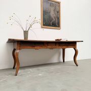 Table, drapière en noyer, XIXème s.