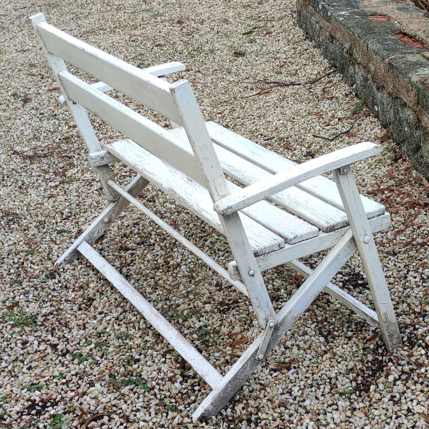 Old Small foldable wooden bench