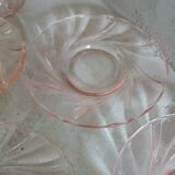 Set of 9 pink Vereco cups