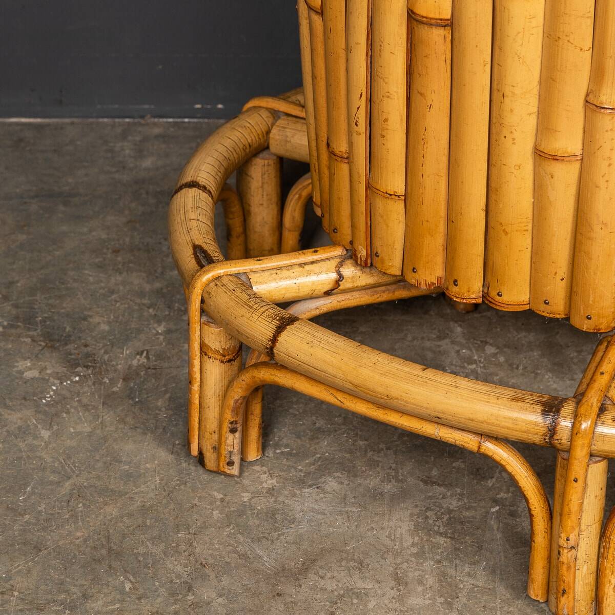 20thc italian standing bamboo tiki bar c.1960