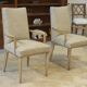 Rare pair of cerused oak armchairs, confidential creation attributed to Suzanne Guiguichon, 1940s.