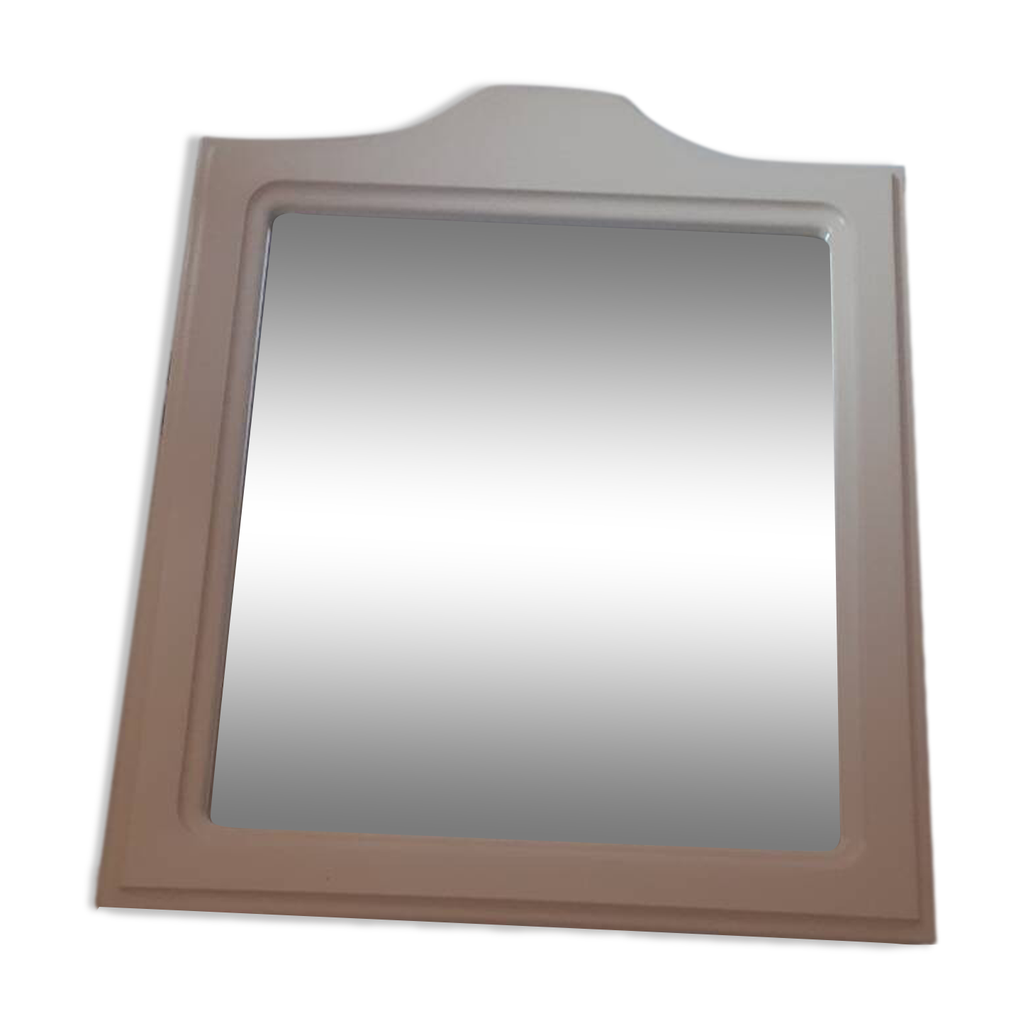 Beige plastic framed mirror