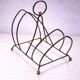 Vintage steel and brass magazine rack – 1980s