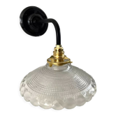 Vintage wall lamp in electrified chiseled glass to new