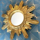 Golden wood sun mirror, 1960