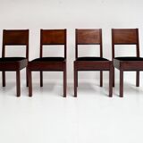 The Hague School set of 4 dining chairs by Muntendam for LOV, 1920’s