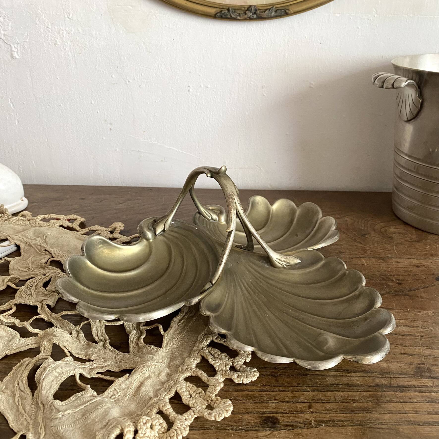 Art Nouveau silver-plated serving tray