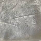 White damask tablecloth