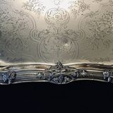 Lined metal service tray