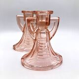 2 Luxval candlesticks • Victoria model • Val Saint Lambert • 1935