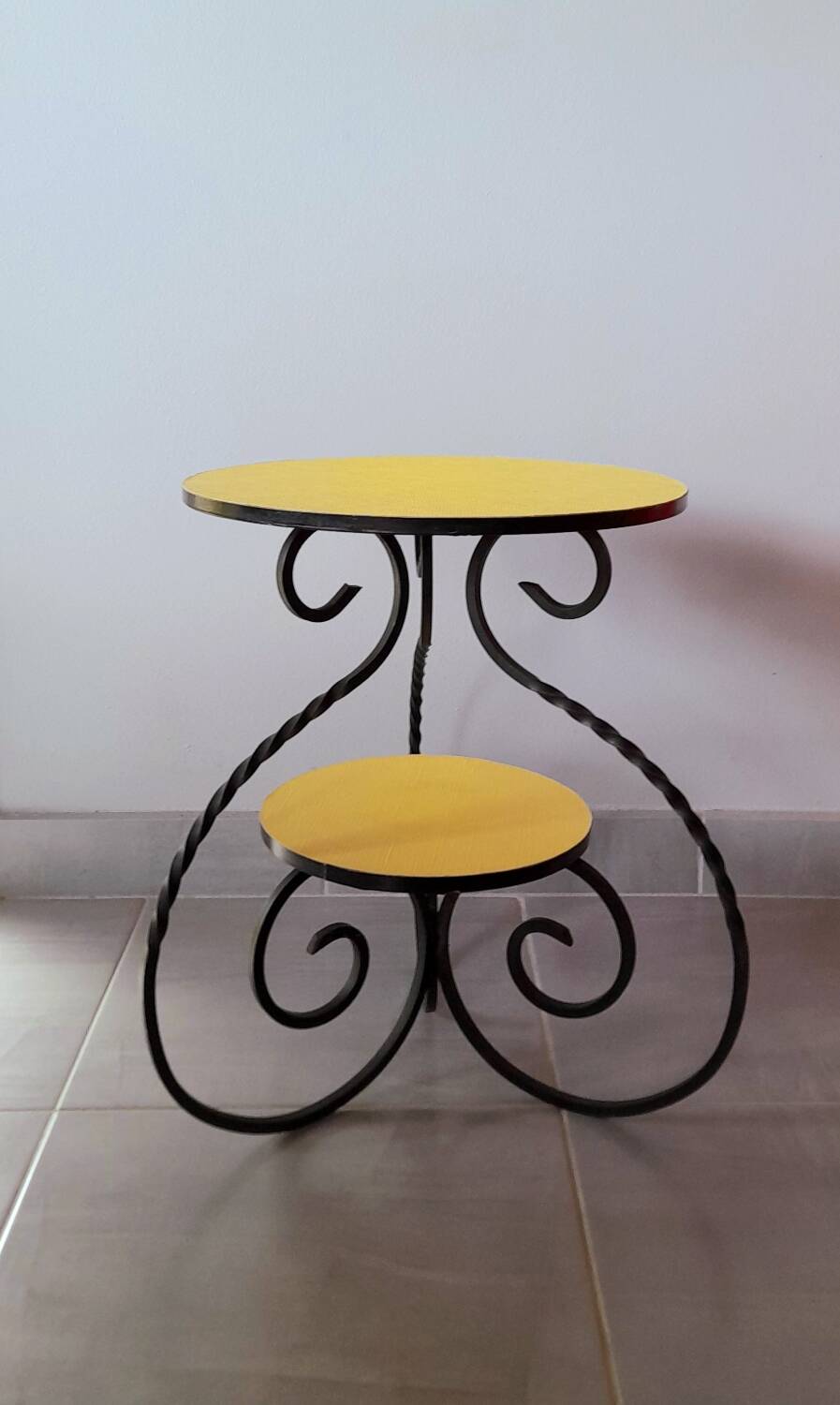 Wrought iron plant holder 60s