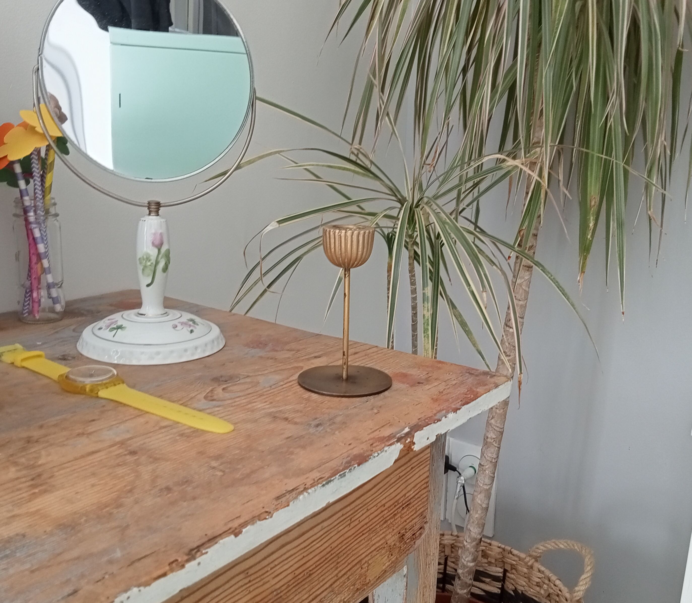 Vintage tulip candle holder 60s /70