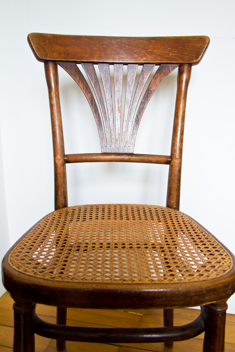 Paire de chaises bistrot cannées Thonet