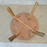 Round rattan coffee table