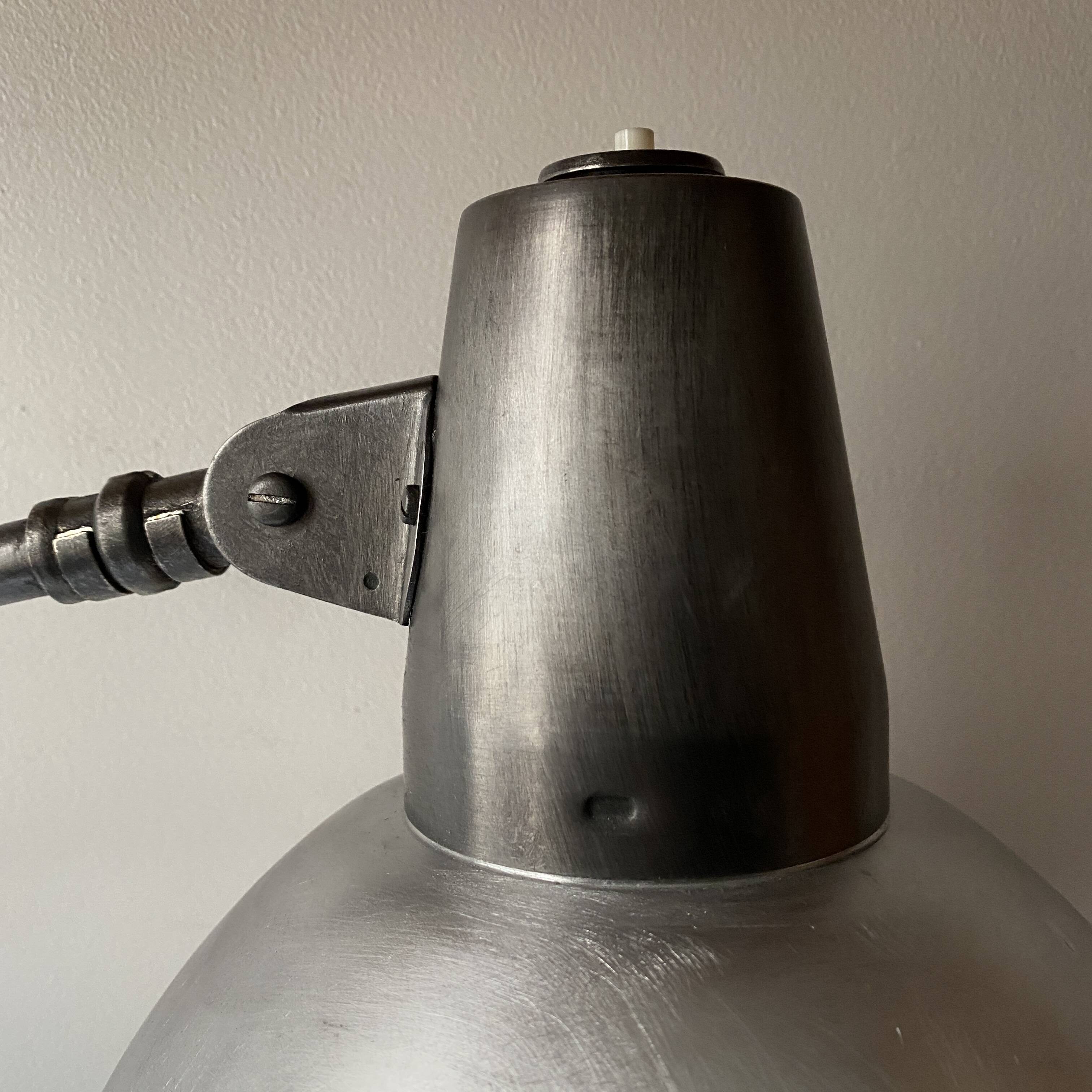 Antique large German industrial wall lamp "sis"