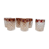 Set 6 verres à whisky verre ciselé