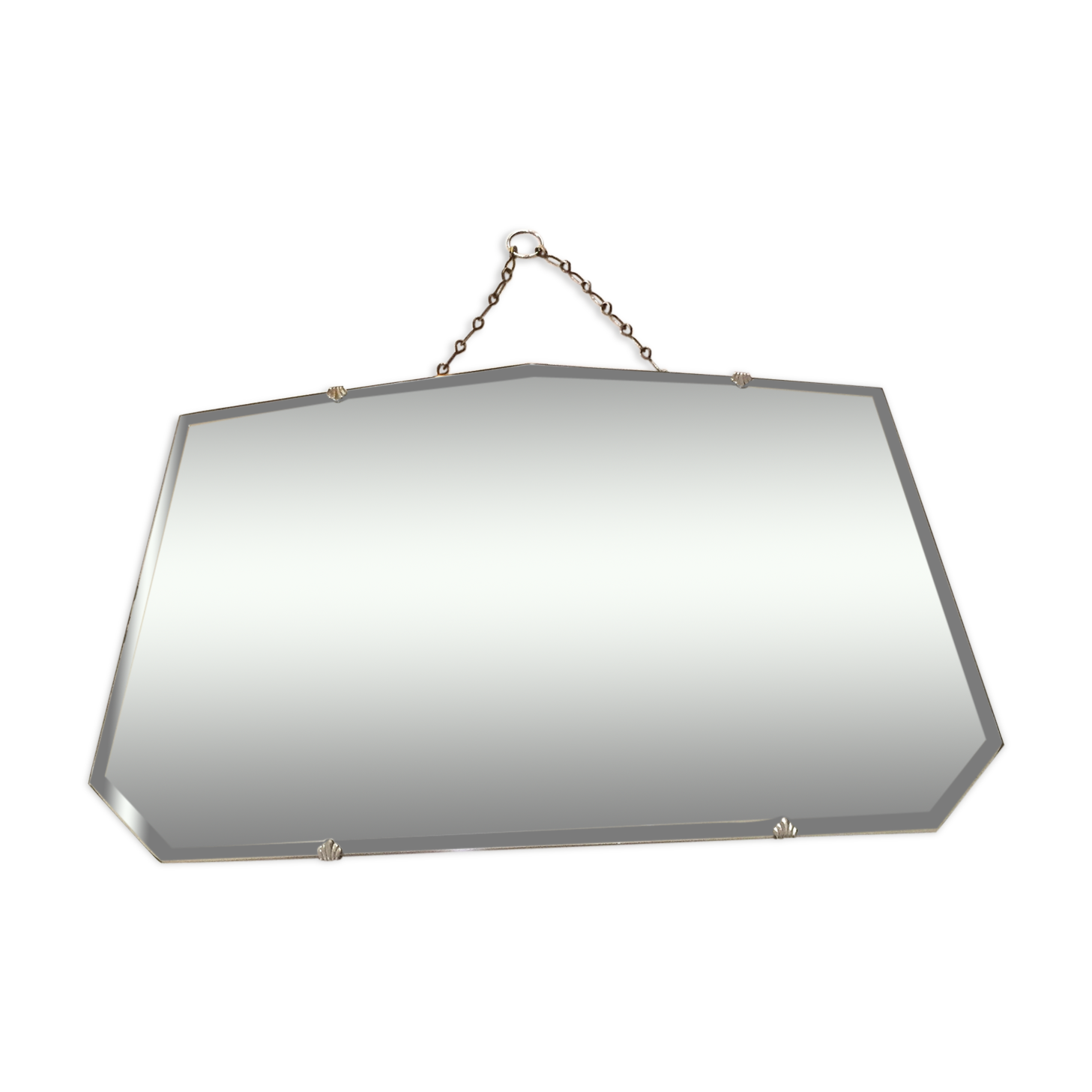 Mirror beveled with his chain 60 x 35 cm
